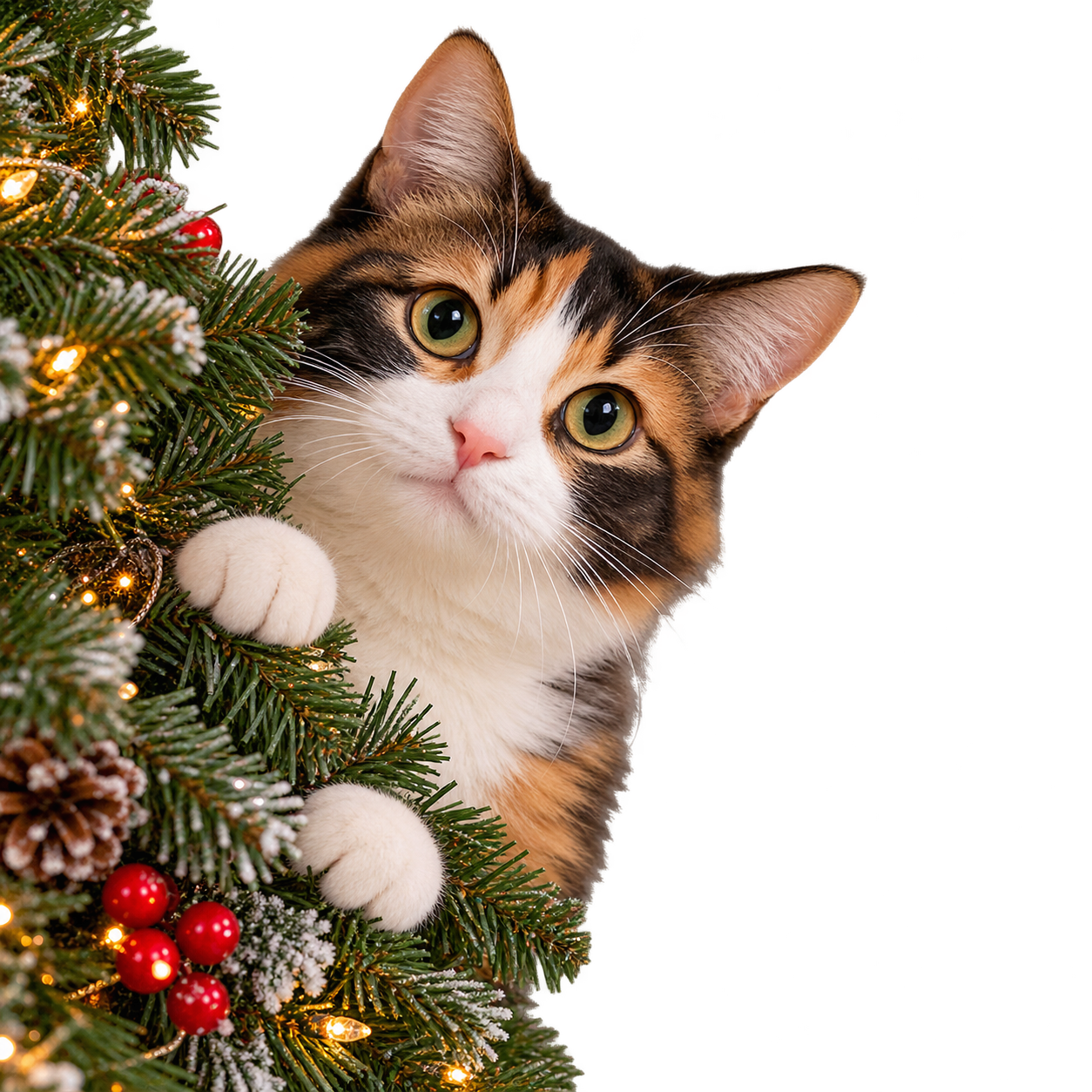 Dekorative kletternde Katze